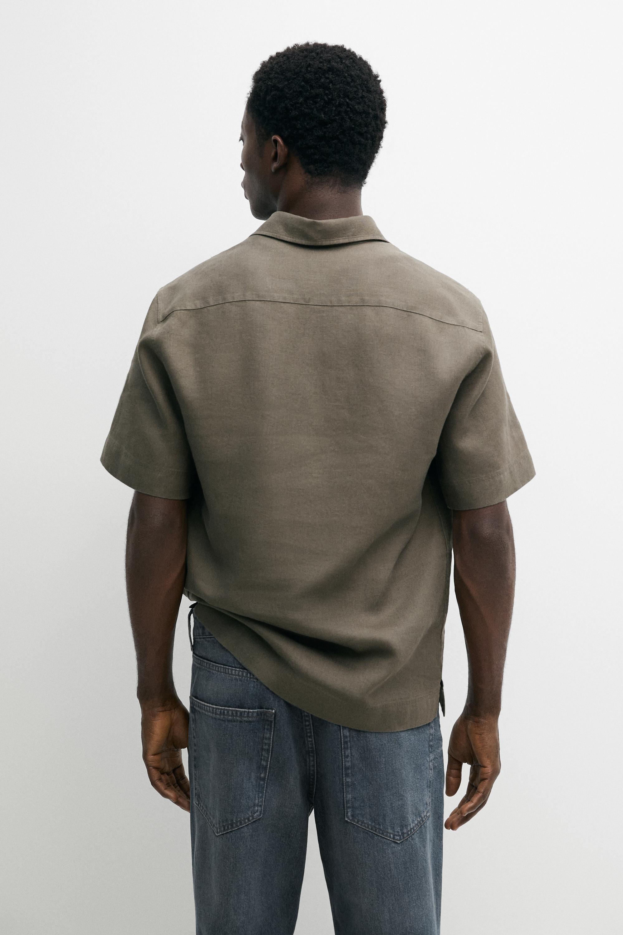 100% linen regular fit polo shirt